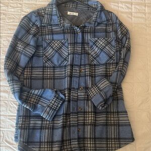 Black Plaid Button Down Shirt